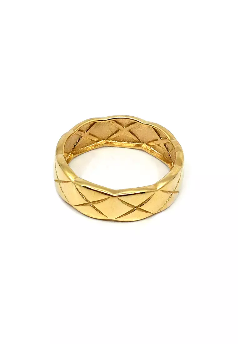 18K Japan Made Yellow Gold Lady Ring