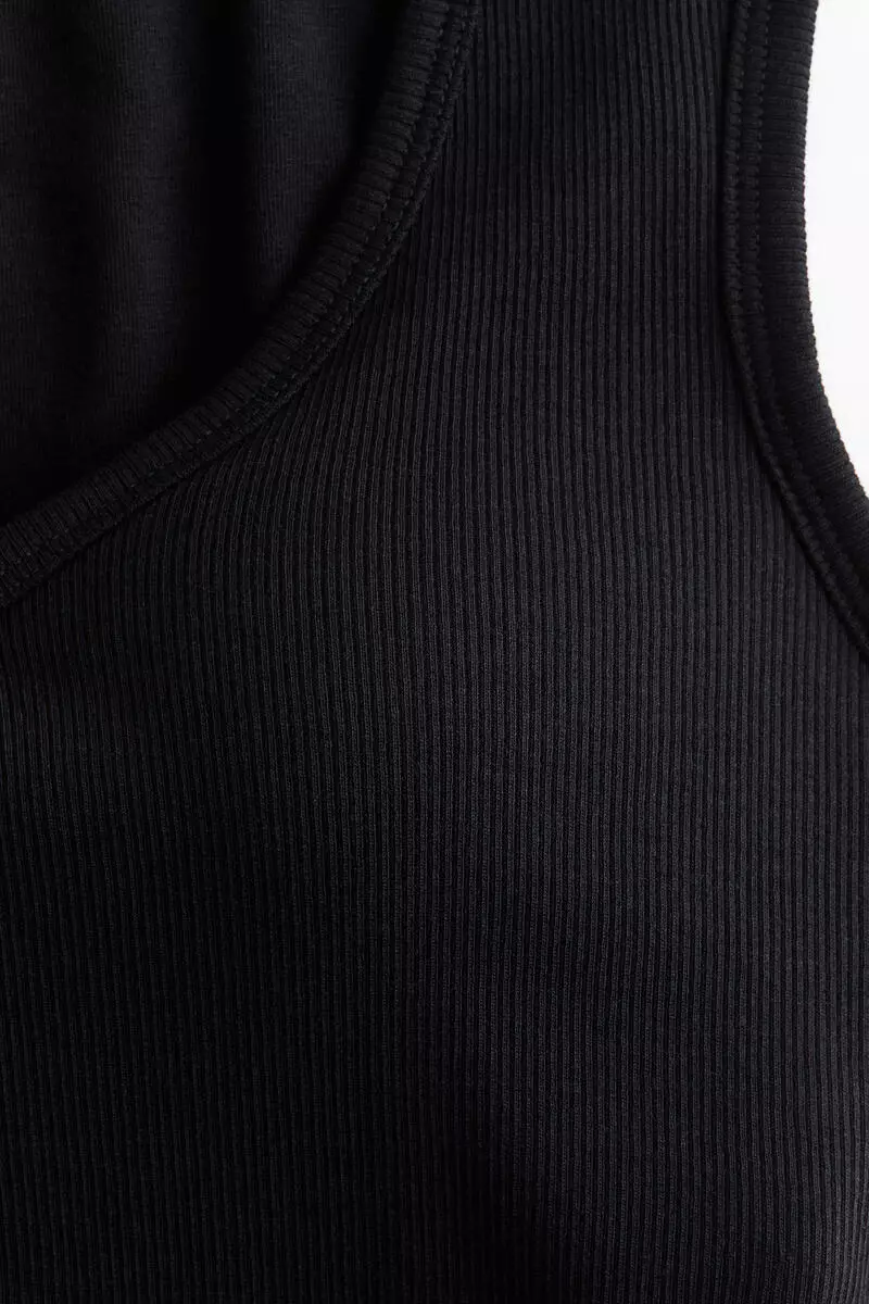 Integral-bra cotton vest top