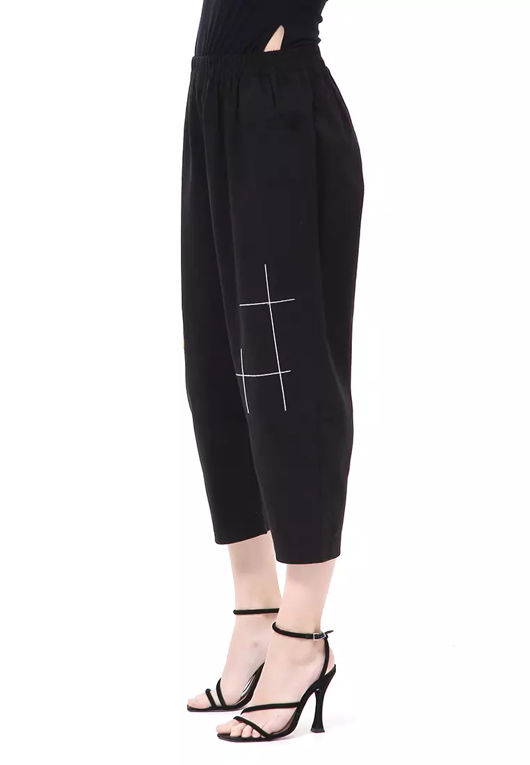 Stella Celana Panjang Wanita Casual Long Pants Korean Style Material Cotton Twill ORIGINAL - Black