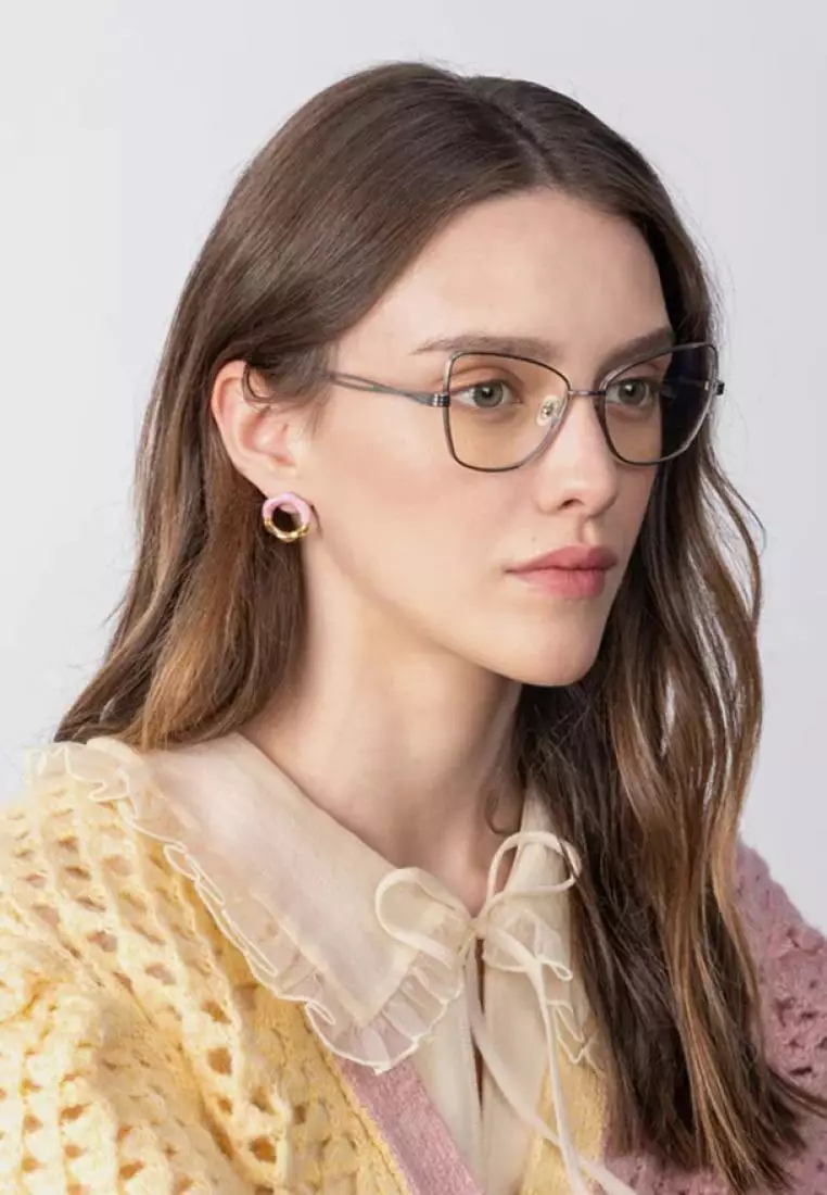 Lady (OP734-Green) Luxury Anti-Radiation/Computer Eyeglasses from London for Women