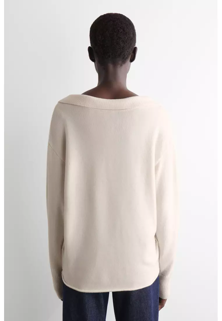 MERINO WOOL POLO JUMPER