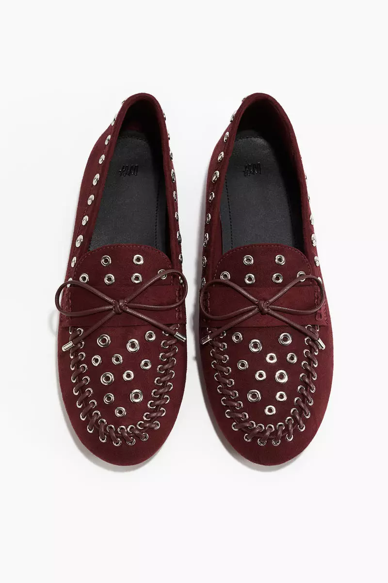 Eyelet-embellished loafers