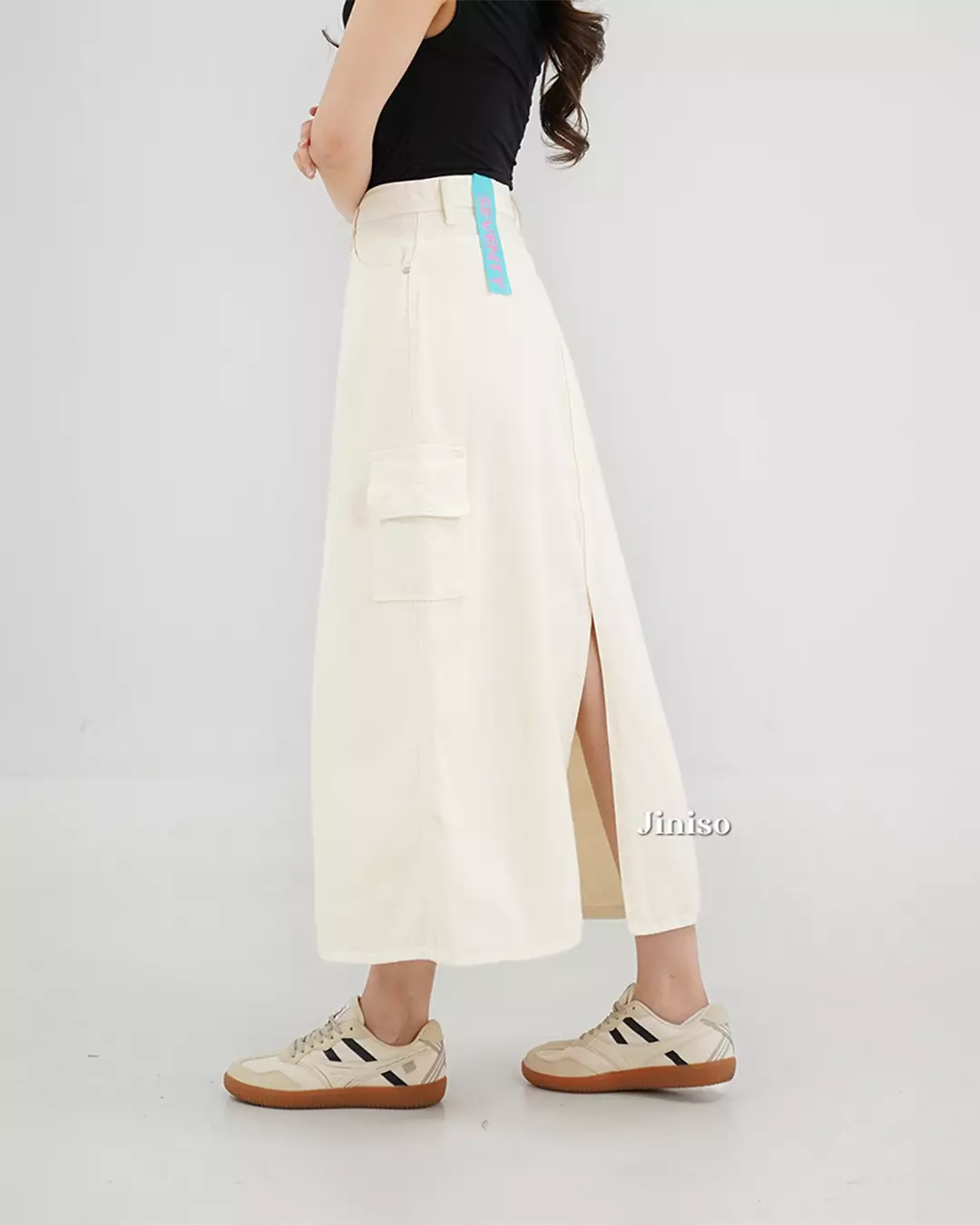 Highwaist Rok Cargo Jeans Panjang 984 SEVENTY