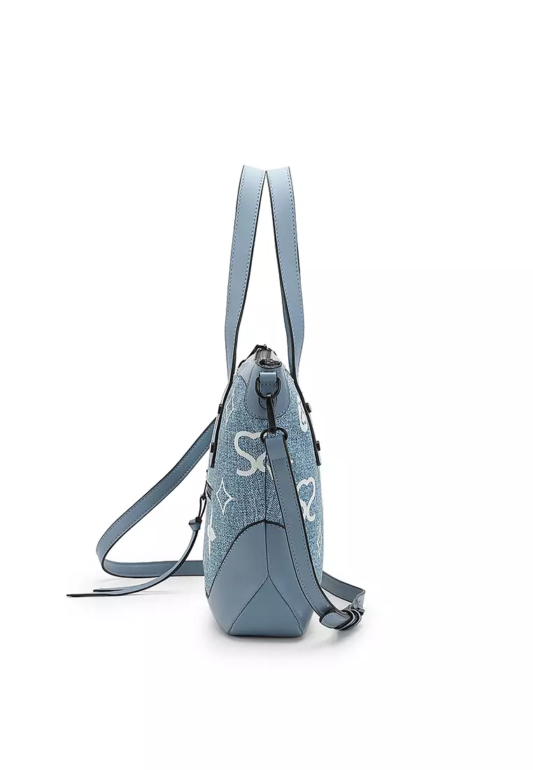 Women's Monogram Tote Bag / Shoulder Bag / Sling Bag / Crossbody Bag (側孭袋 / 單肩包 / 斜孭袋) - 藍色