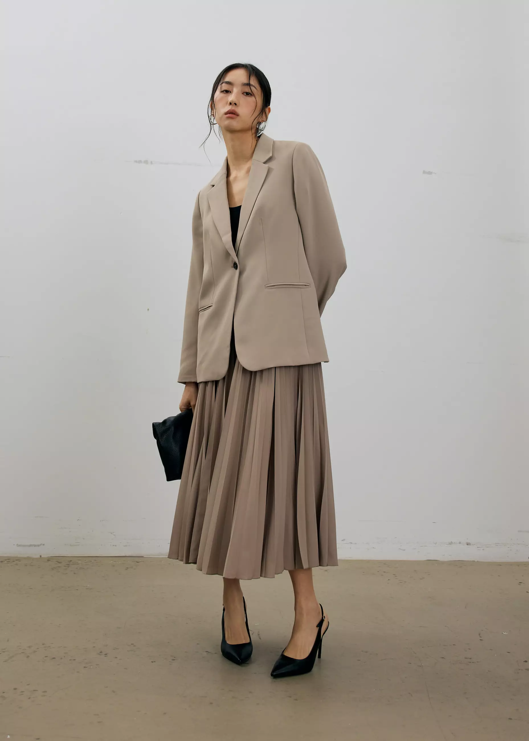 Blazer Wanita - RuchedReady® Aika Classic Shoulder Padded Blazer