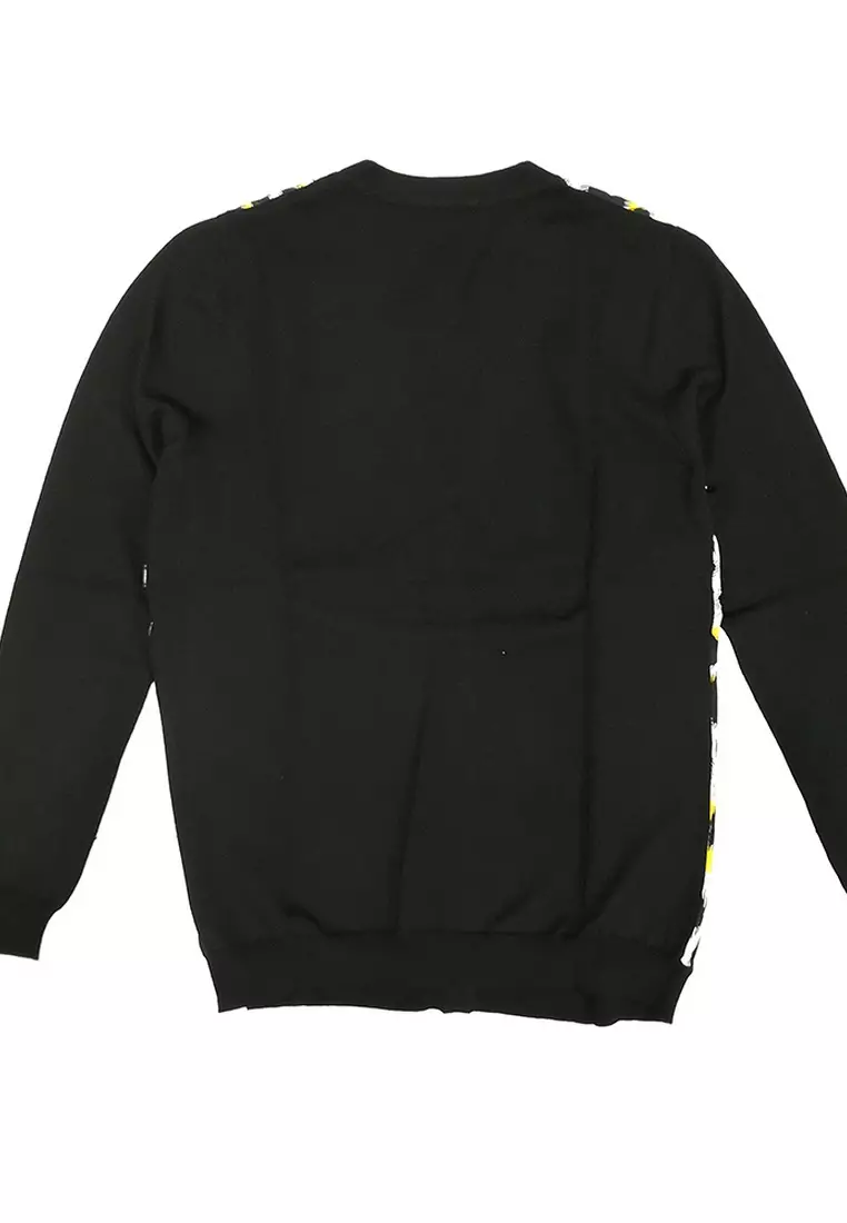 Leopard Print Cardigan in Black/Yellow