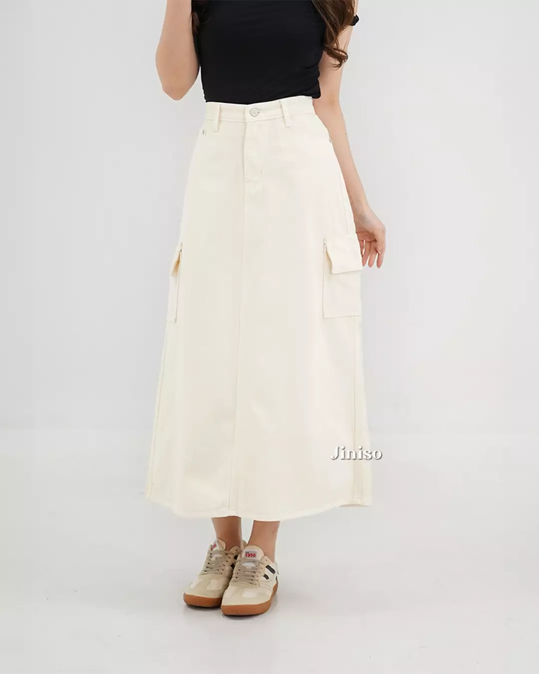 Highwaist Rok Cargo Jeans Panjang 984 SEVENTY