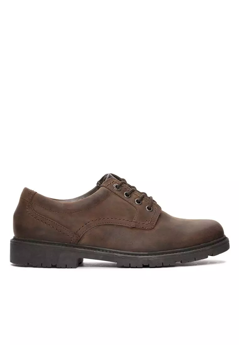 Mens Lane Stride Casual Lace up Shoes - Brown Leather