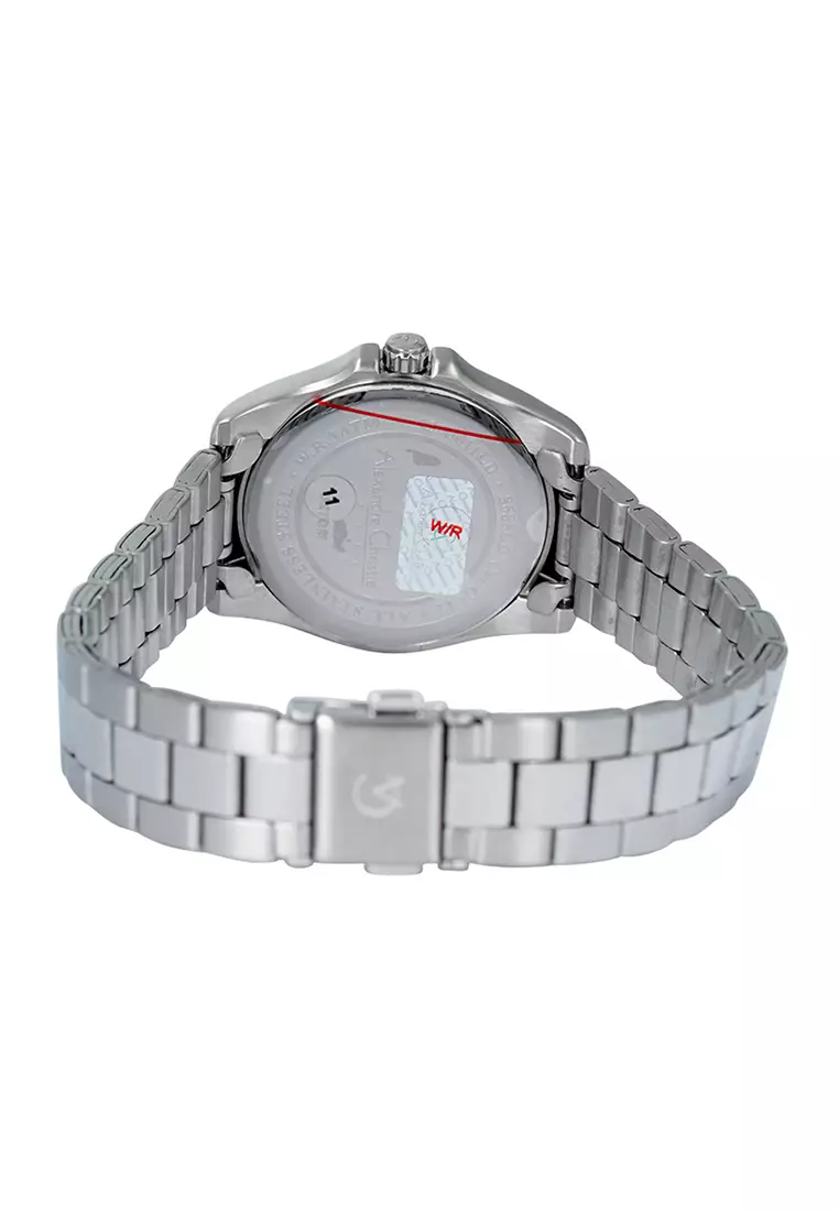 Alexandre Christie - Jam Tangan Wanita - Silver Blue - Stainless Steel - 8685 LDBSSBU