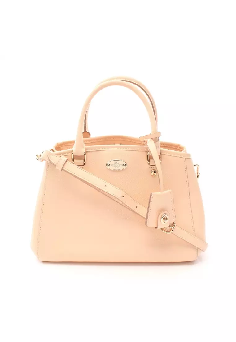 Coach Pre loved Coach mini Margot carryall Handbag leather beige