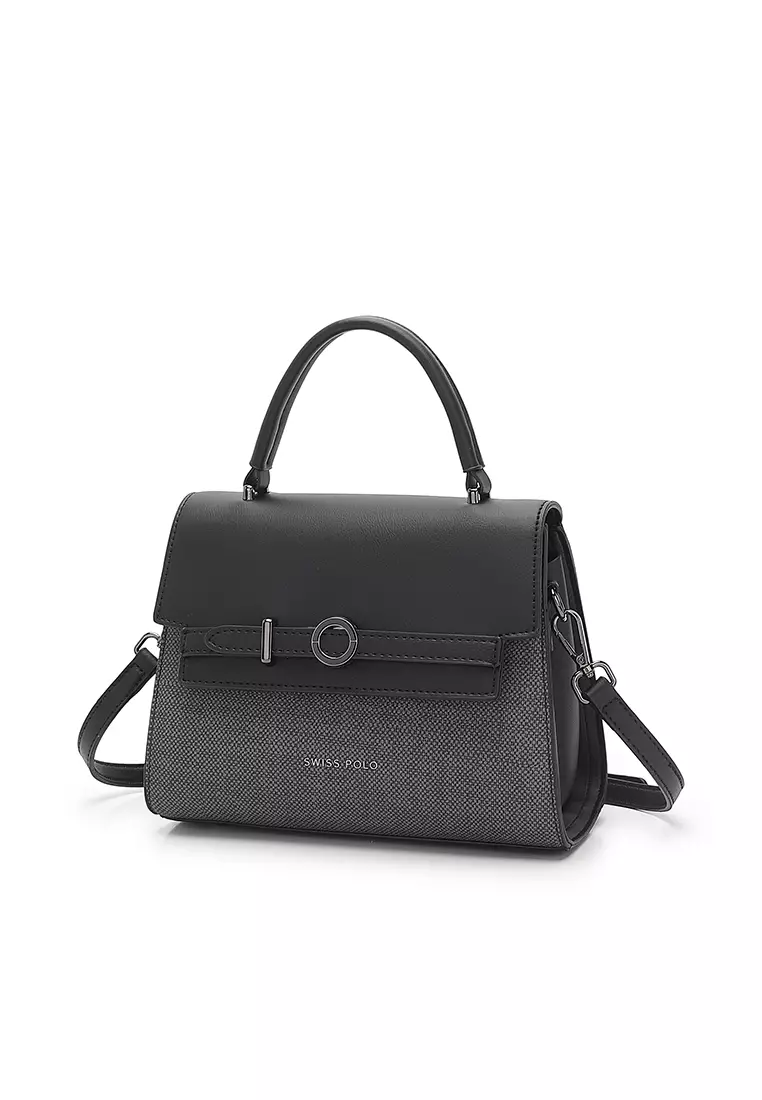 Women's Top Handle Bag / Sling Bag / Crossbody Bag / Shoulder Bag (Tas Tangan Wanita / Tas Selempang Wanita / Tas Bahu Wanita) - Hitam