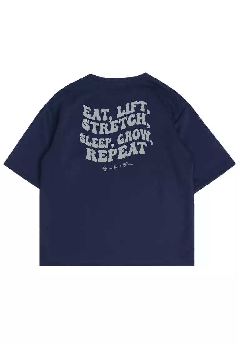 MTX10 Kaos Oversize Gym Scubalux "eat lift stretch" navy