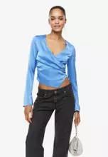 H&m wrap blouse store