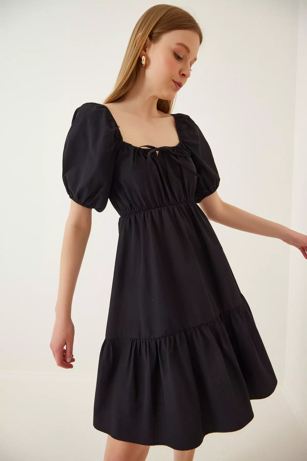 Happiness Istanbul Pleated Collar Flare Poplin Dress 2024 Buy