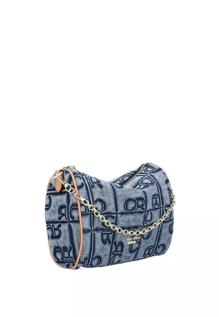 Carlo GEO Denim Soft Case Bag - Dark Blue