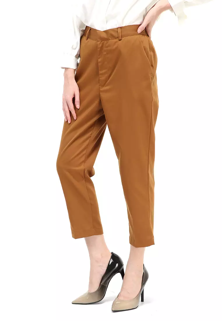 Chena Long Pants Celana Panjang Bawahan Wanita Premium Quality - Choco