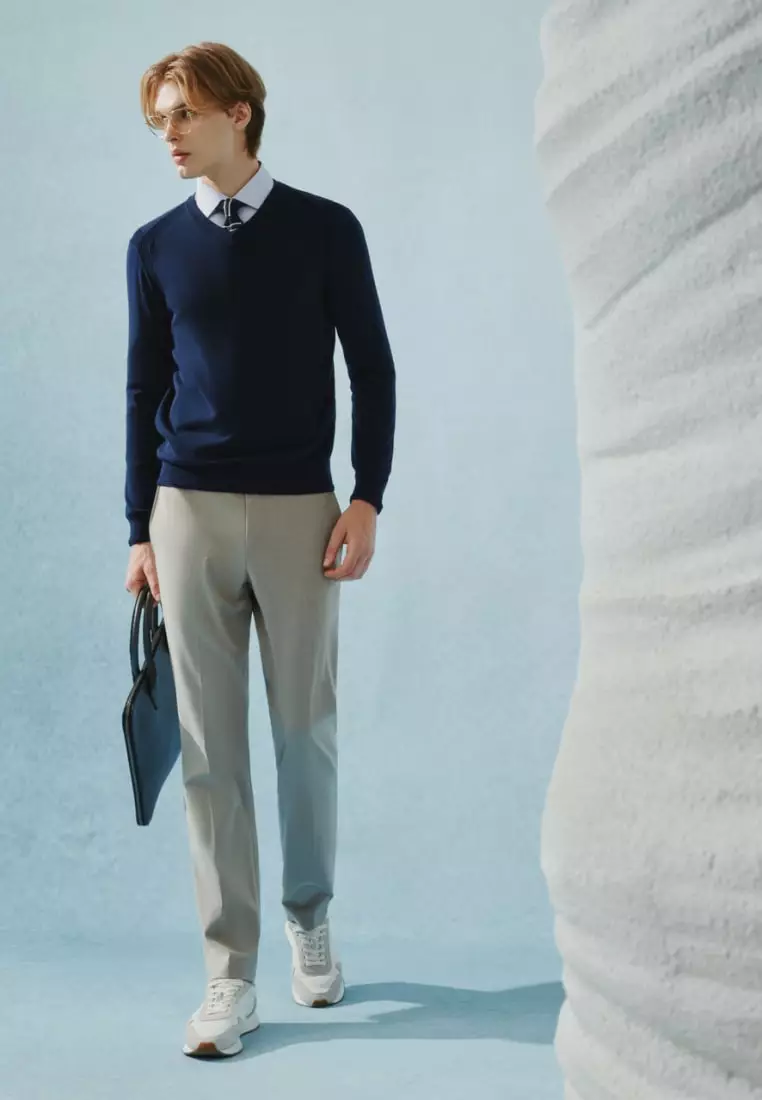 Pure Wool V Neck Sweater