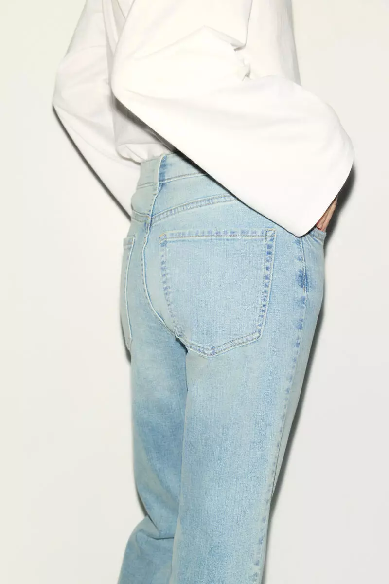 Flared Regular Waist Ankle Jeans