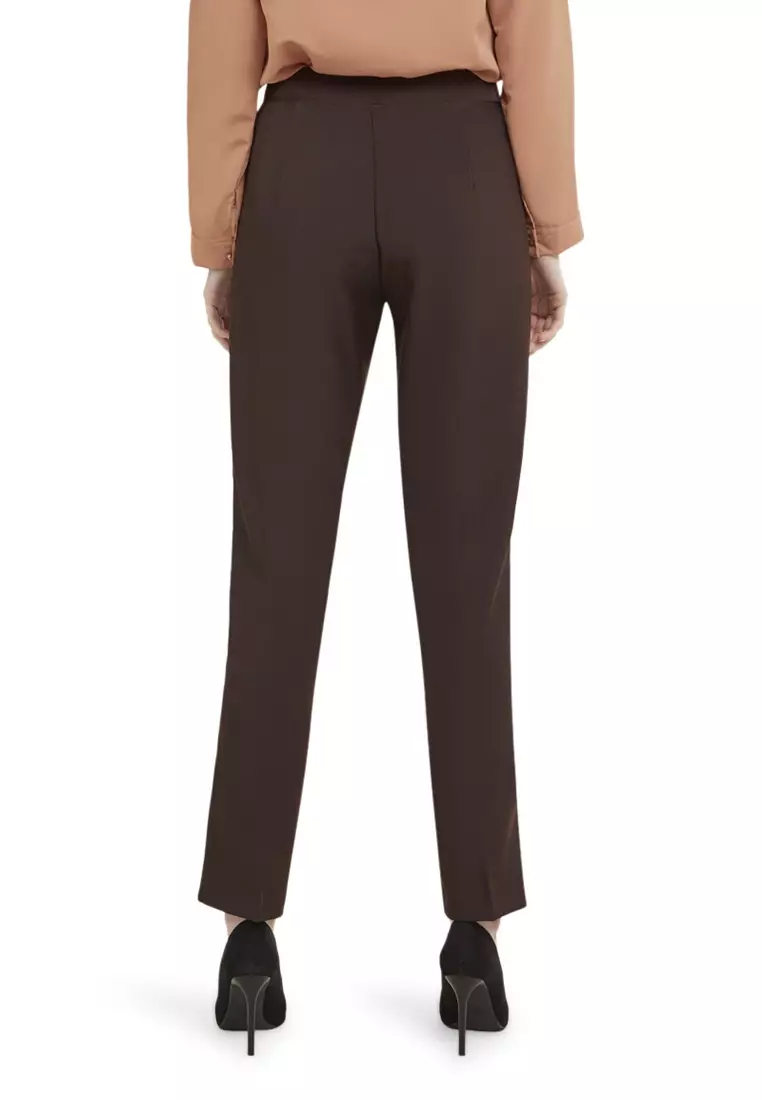 Celana Panjang Long Pants Bawahan Wanita Quality Premium - Brown