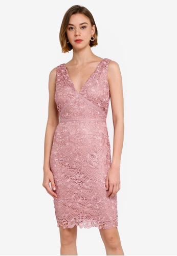 Buy Paper Dolls Blush Crochet Bodycon Dress Online On Zalora Singapore