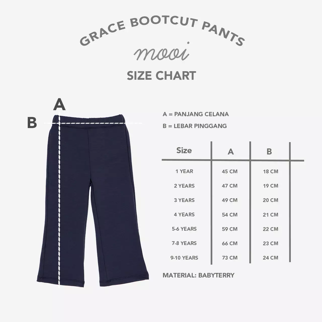 Mooi Celana Panjang Anak Perempuan Grace Bootcut Pants - Khaki