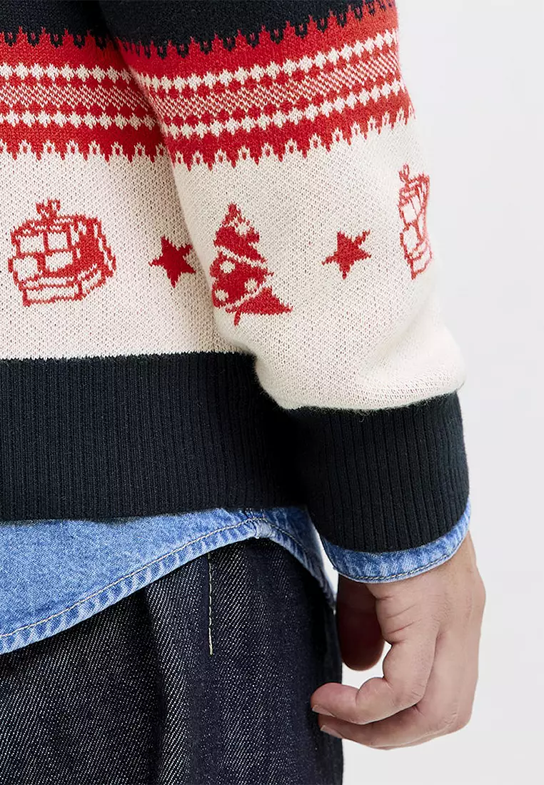 Christmas Knit Crew Neck Sweater