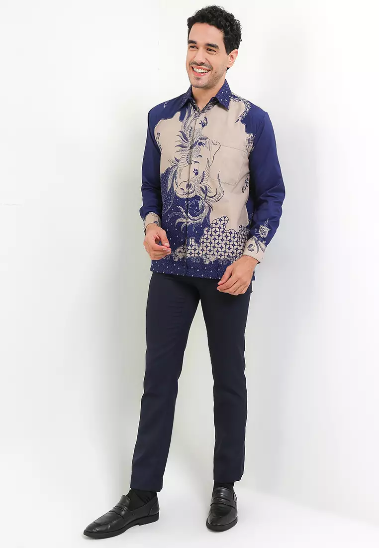 Asmaralaya Kemeja Batik Exclusive Premium Pria Casual Modern Lengan Panjang