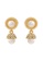 estele gold Estele Gold Plated Fascinating Pearl Jumkis with Austrian Crystals for Women 5CE6BAC21FA092GS_1