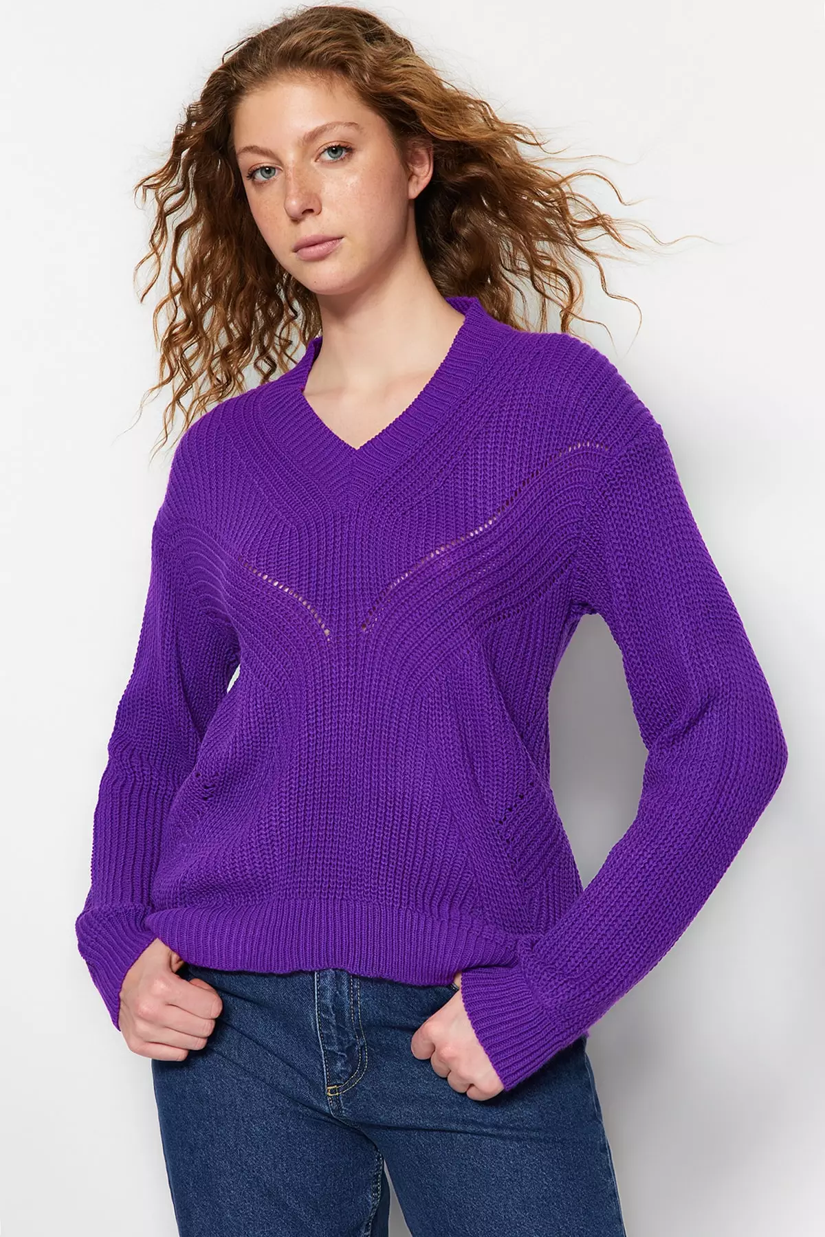 Purple deals wool sweater