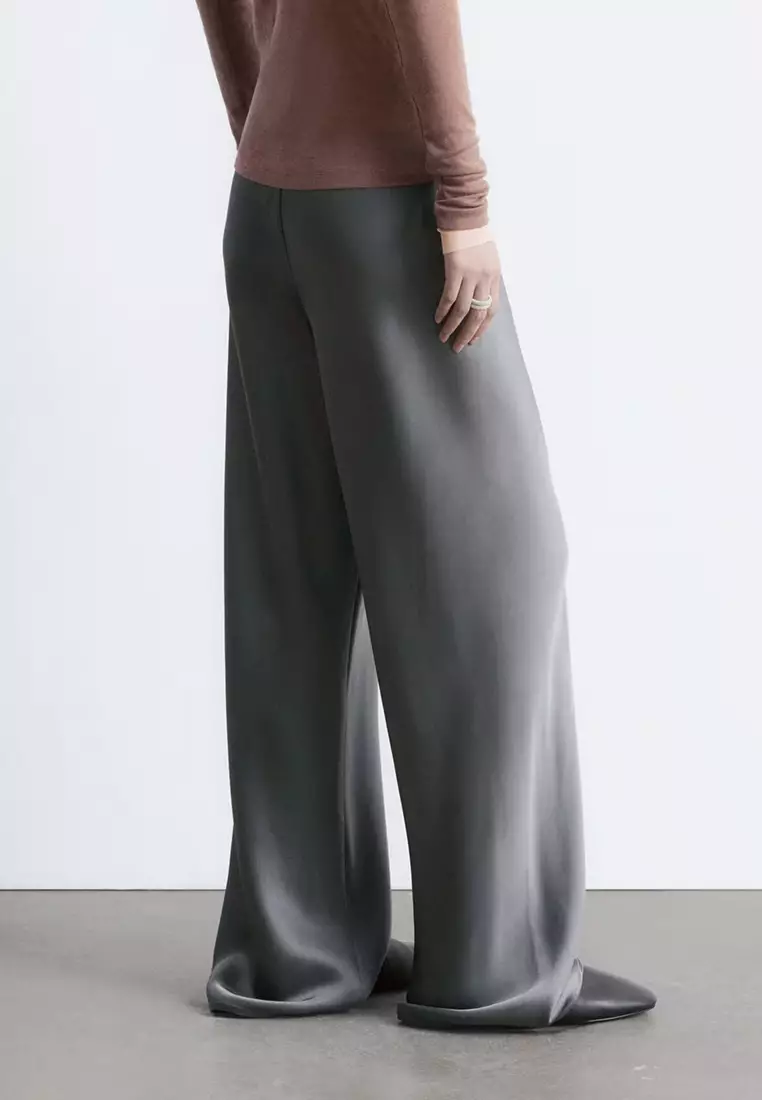 Drawstring Satin Trousers