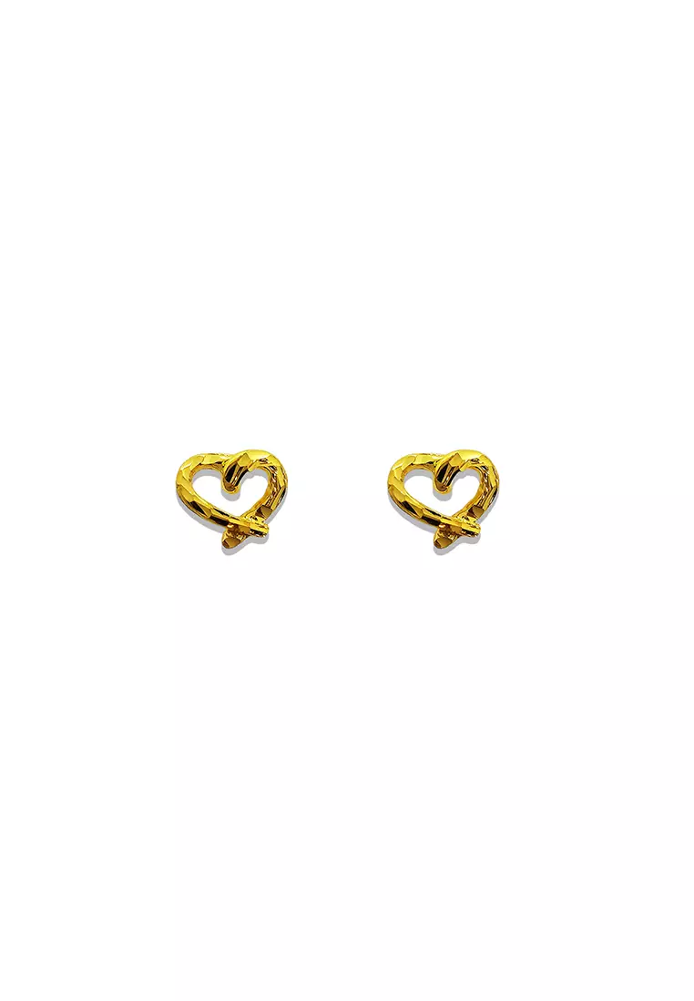 375/9K Gold Love Earrings S173