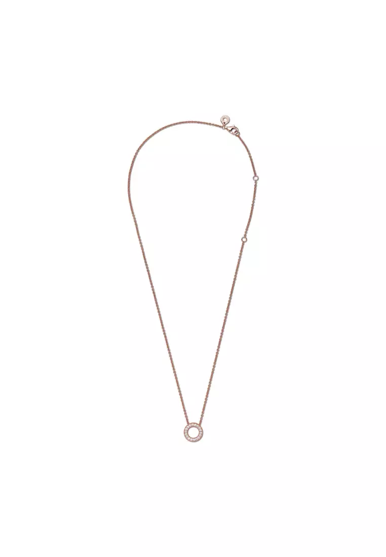 Logo Pavé Circle Collier Necklace