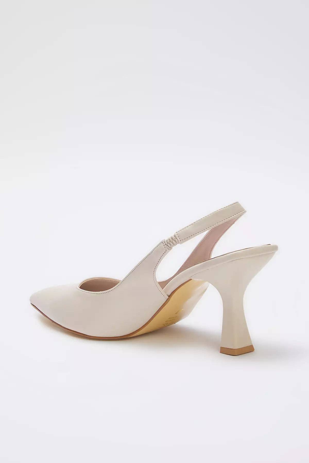 Nude Pointed Toe Open Back Women's Thin Heel Shoes Takaw25To00010