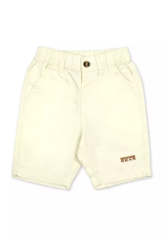 Boys Twill Jogger Short With Embro Details