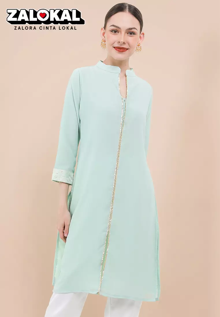 Chanira Festive Aliza Tunic-Green