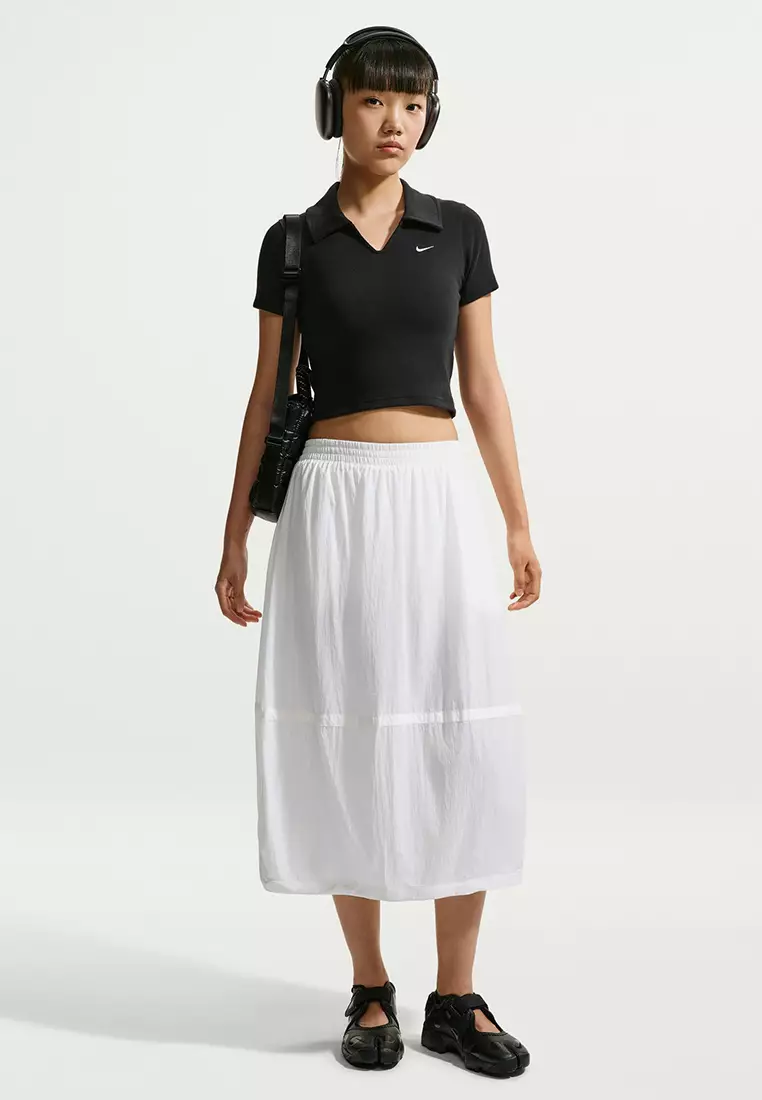 Sportswear Women's Tight Short-Sleeves Cropped Polo Top