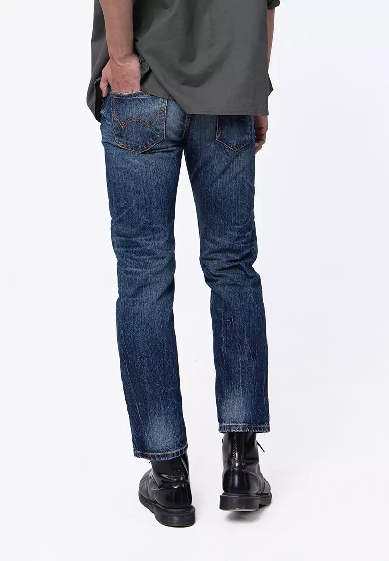 801 Reguler Fit Handcrafted Jeans BLUE CLAPPERCLAW - Celana Panjang Denim Pria