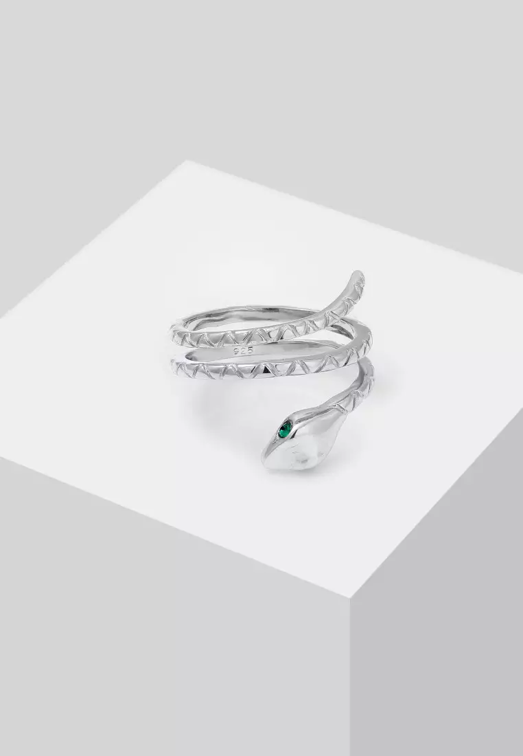 Cincin Perhiasan Perak 925 Wanita Wrap Snake