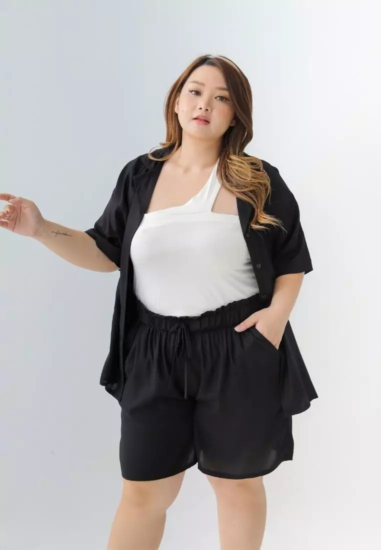 Plus Size Crop Top Selena White