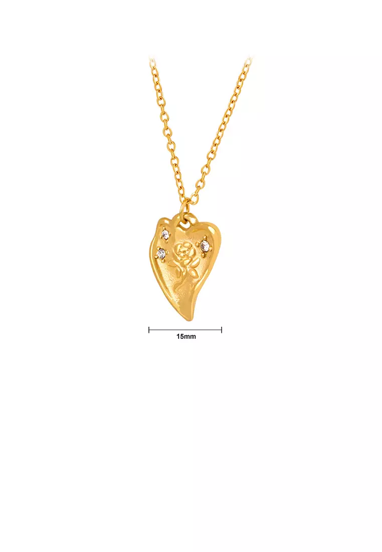 Gold heart cheap shaped locket