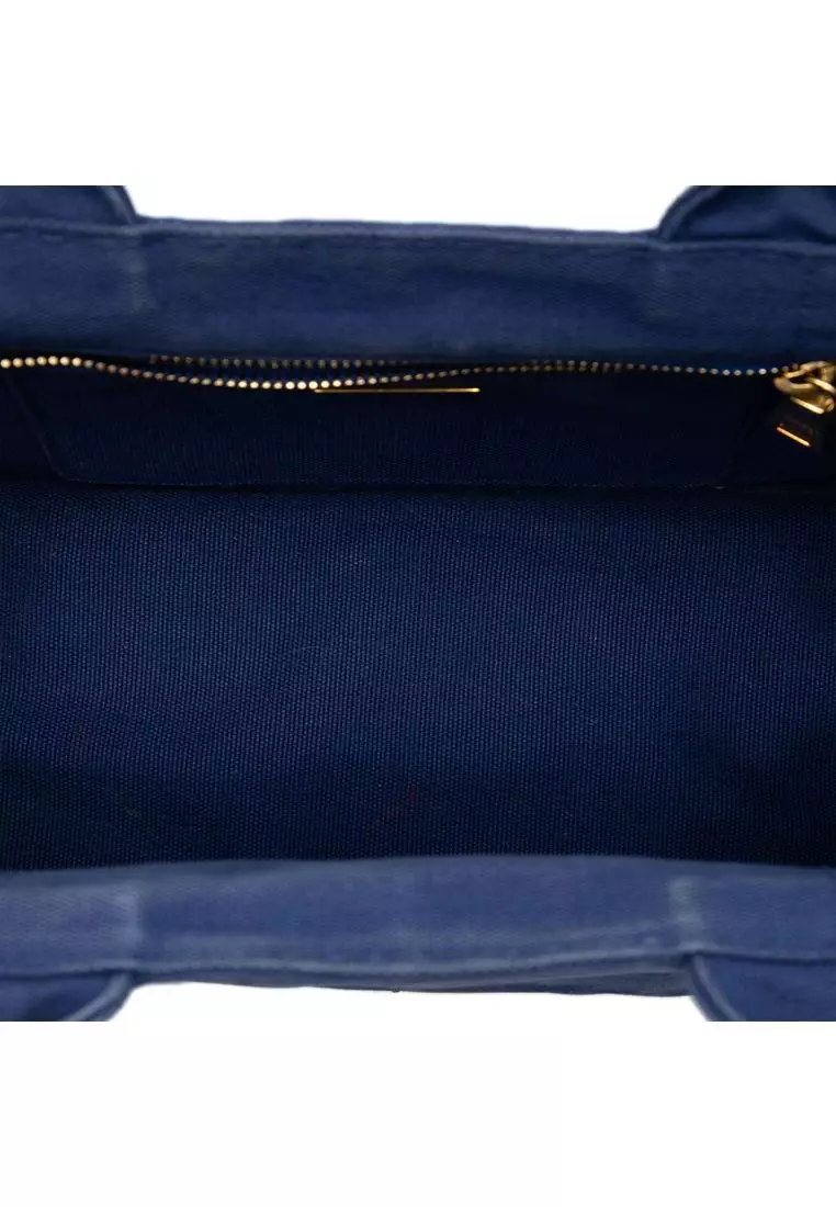 Pre-Loved Prada Small Canvas Canapa Logo Satchel