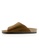 SoleSimple brown Jersey - Camel Leather Sandals & Flip Flops 39094SH1CC933AGS_3