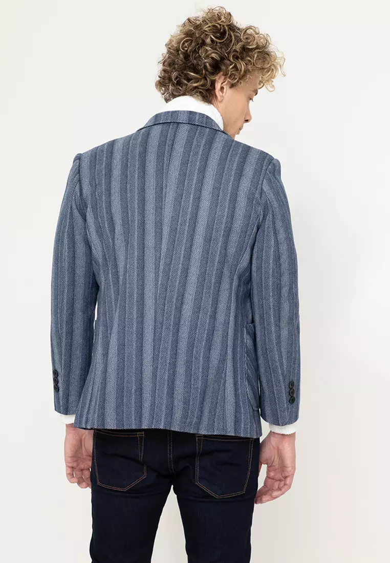 Casual Shadow Stripes Blazer