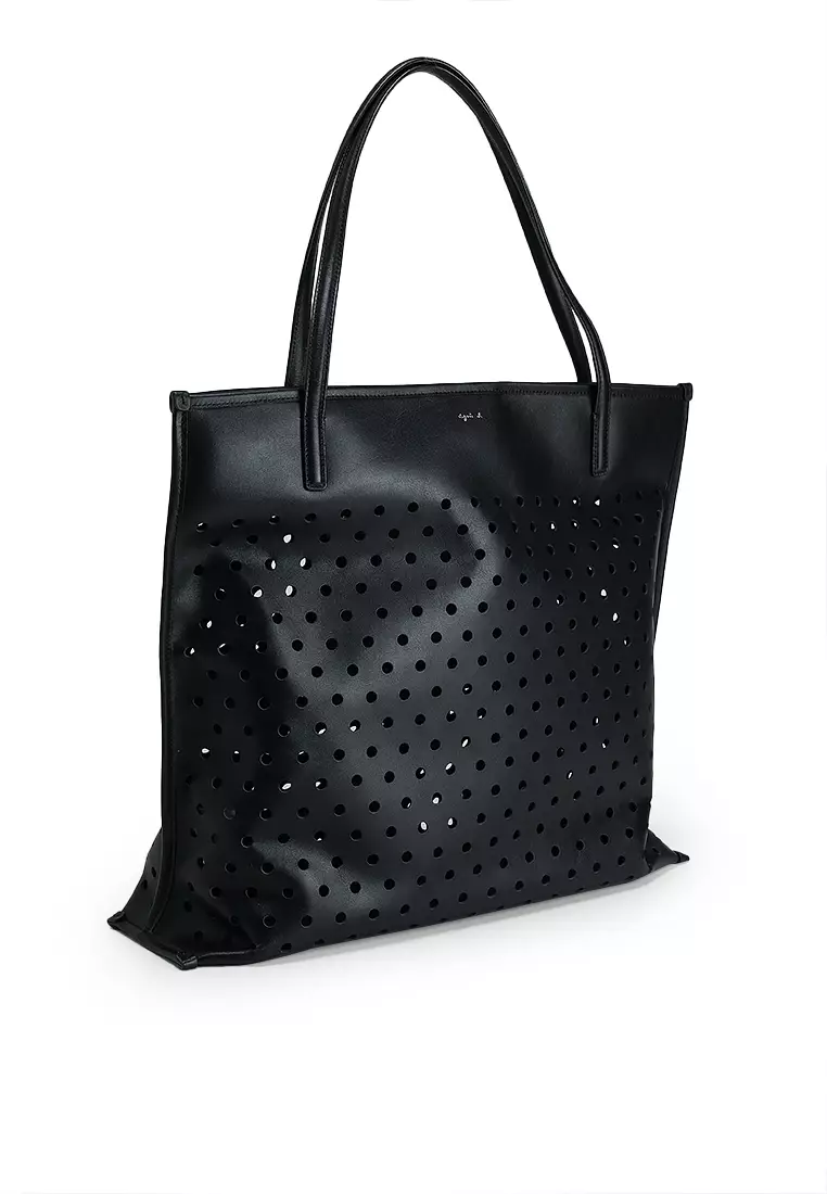 Perforated Leather Tote Bag