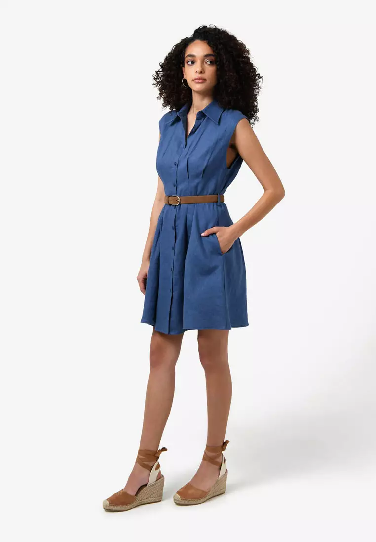 Ami Linen Mini Beach Dress