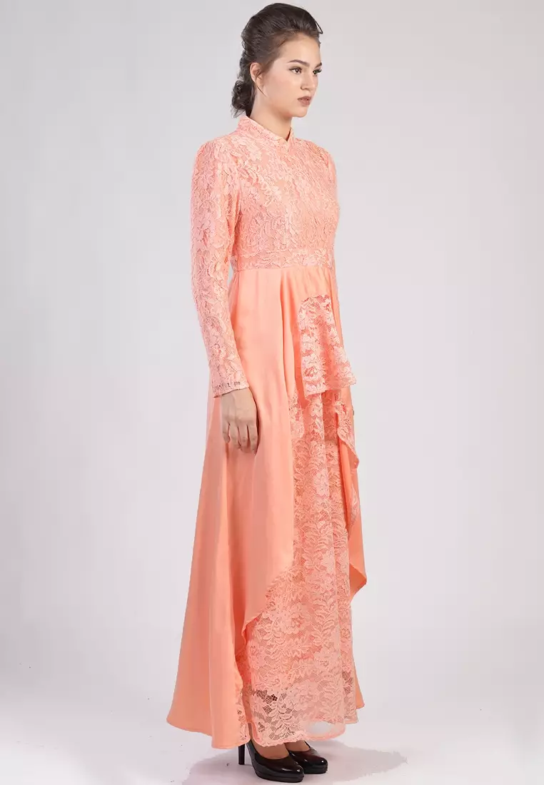 Zetaa Gamis Brokat Satin