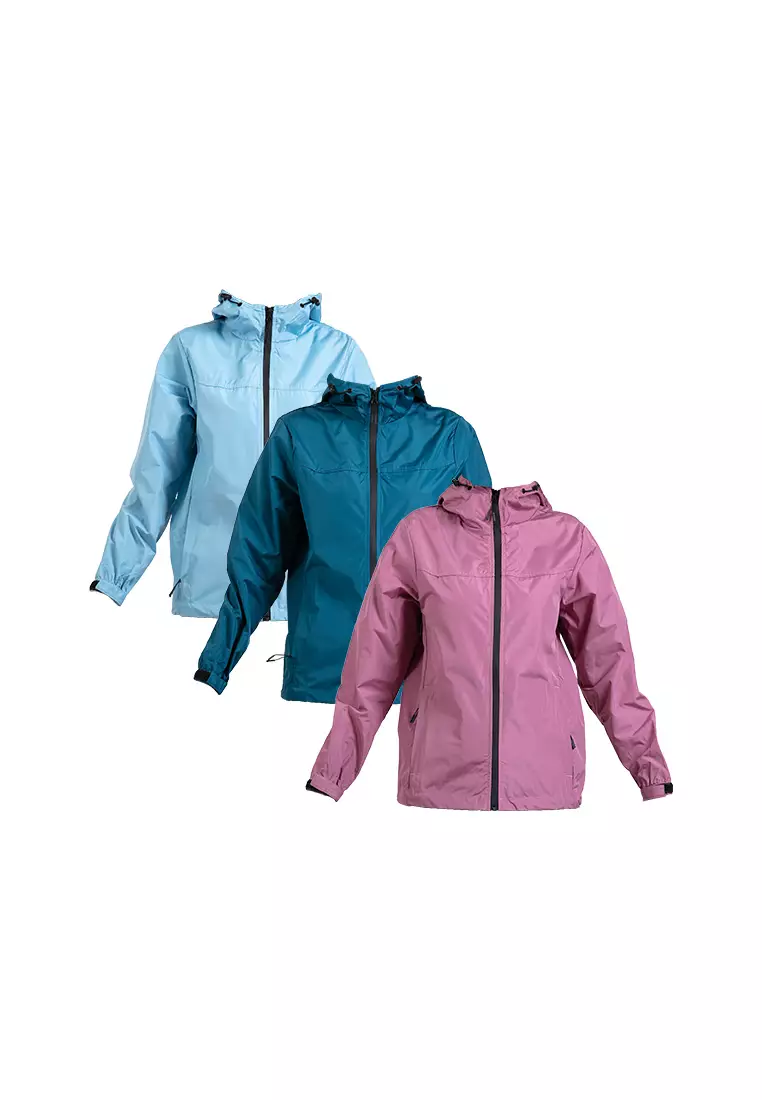Forest Ladies Premium Windbreaker Women Trekking Biker Jacket Jogging Running Hoodie Waterproof Jacket - 830118-54Pink