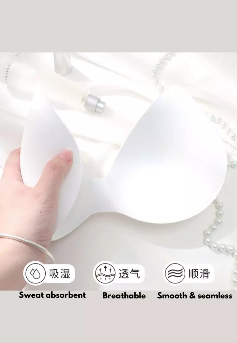 2 Pack Premium Melanie Seamless Wireless Padded Support Bra in Grey and Nude