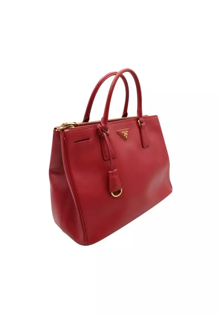 Buy Prada Pre Loved PRADA Red Galleria Saffiano Leather Bag 2024