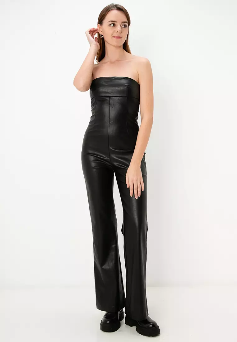 Faux Leather Jumpsuit